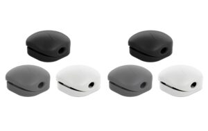 Delock Kabel Clip Set, ABS, selbstkl. 6 Stück, weiss, grau, D. 5 mm