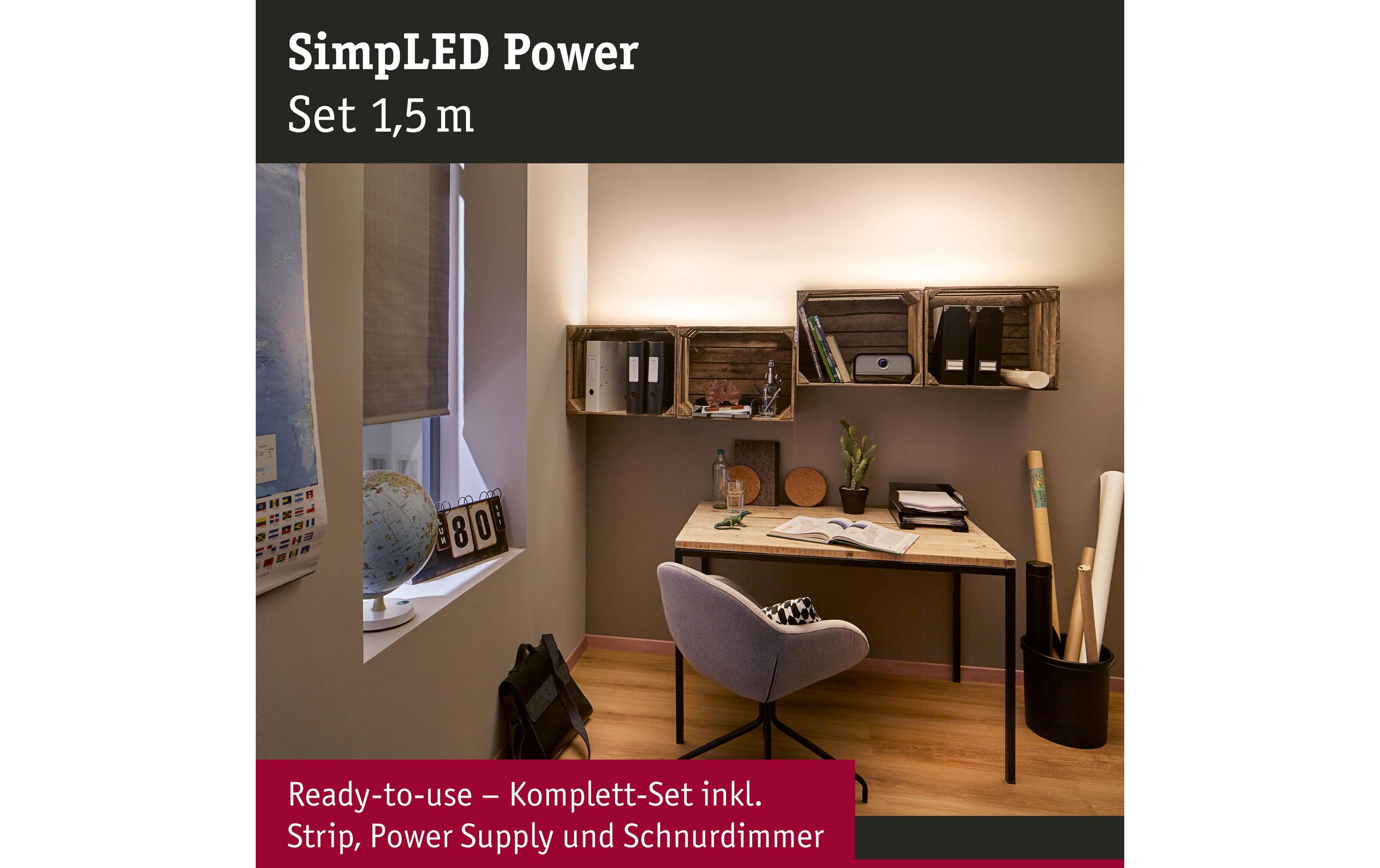 951242_1 - Mediatech Paulmann LED Stripe SimpLED Power NW, 4000K, 17W, 1650lm, 1.5m