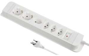 Schönenberger Steckdosenleiste Plus 5xT13 1xQuer 2x Schuko, 1.5m Kabel, weiss kaufen | Mediatech.ch