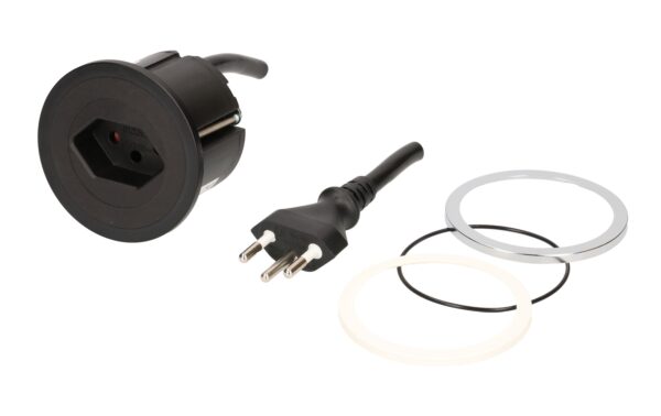 Bachmann PIX Design-Einbausteckdose 1x T13, mit 2m Kabel und T12 Stecker kaufen Schweiz | Mediatech.ch