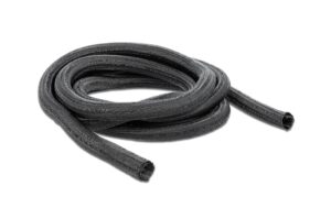 957925 - Mediatech Delock Geflechtskabelschlauch, 2m x 9mm, sw selbstschliessend,schneidbar,hitzebeständig