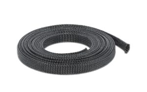 958076 - Mediatech Delock Geflechtskabelschlauch, 5mx12mm, sw dehnbar,schneidbar,hitzebeständig