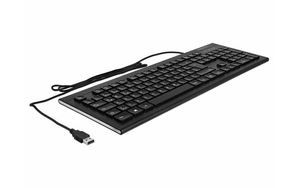 967026_1 - Mediatech Delock USB Tastatur kabelgebunden 1,5 m schwarz (Water-Drop)