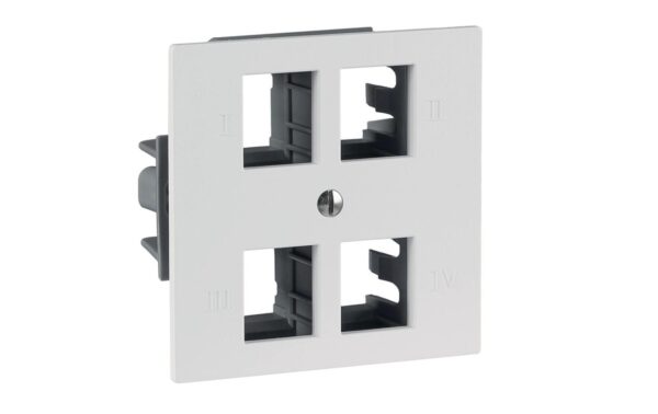 969973 - Mediatech R&M R + M Anschlussdose 60x60 Cat 6A 4x RJ45 weiss kaufen | Mediatech.ch