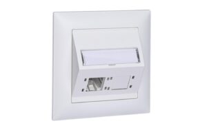 R+M UP DA-Dose EDIZIOdue 88x88 2 Port Cat 6A 8.1 weiss