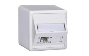 R + M AP DA-Dose EDIZIOdue 74x74 H54, 2Port Cat 6A 8.1 weiss