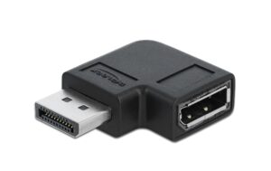 Delock Displayport Adapter, 90° gewinkelt links gewinkelt. Unterstützt DP 1.4, 8K