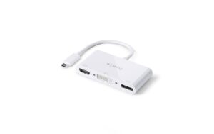 PureLink Premium Multiport Adapter USB-C Ausgänge: HDMI/DVI/DP, 10cm, Weiss