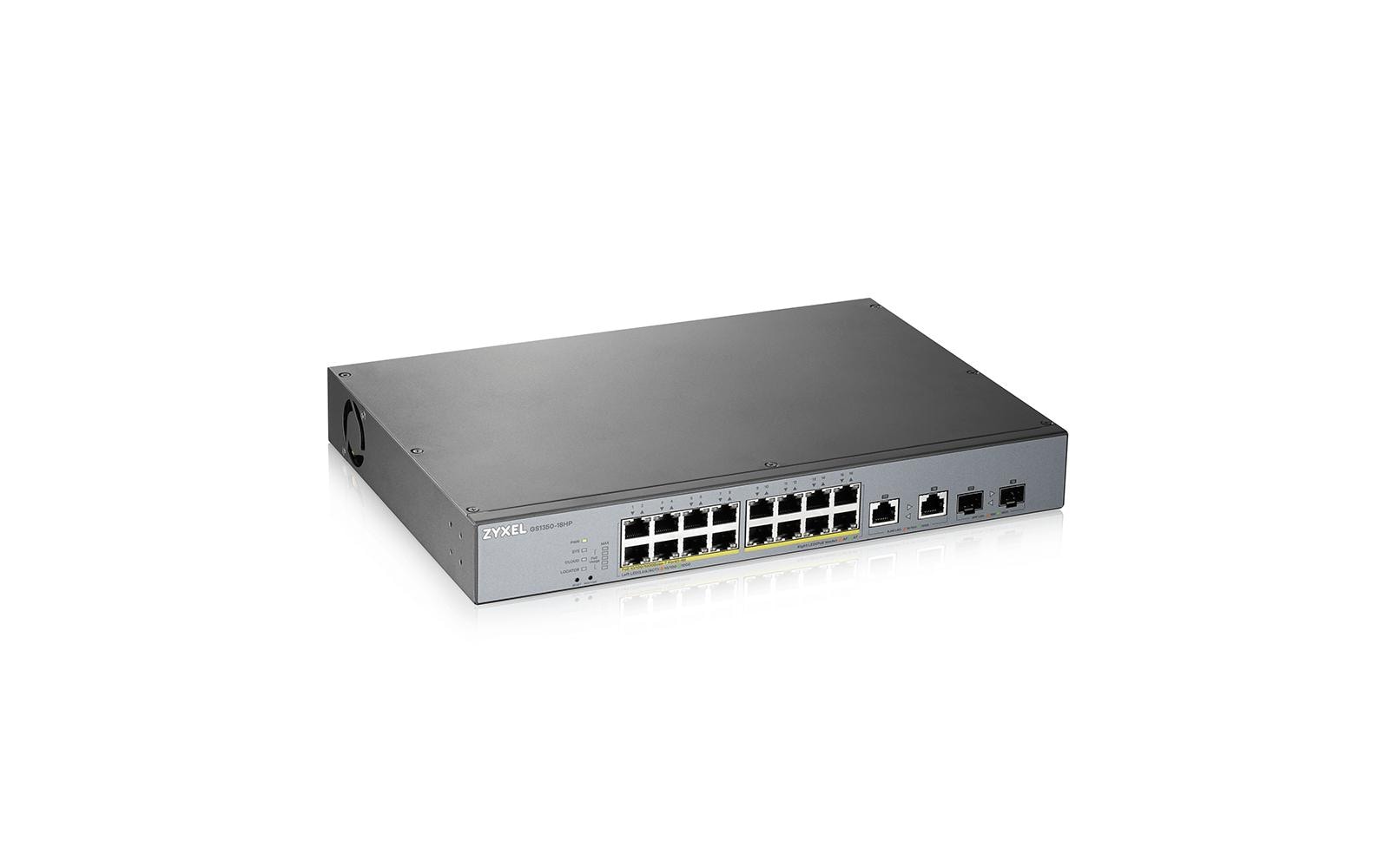 974840_1 - Mediatech ZyXEL GS1350-18HP managed PoE+ 250m Reichweite