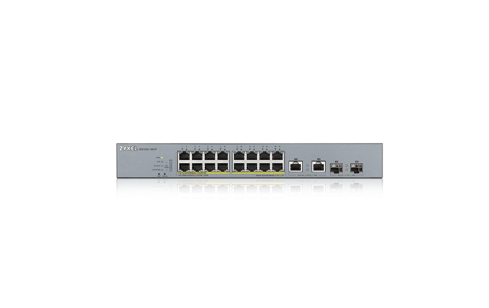974840_2 - Mediatech ZyXEL GS1350-18HP managed PoE+ 250m Reichweite