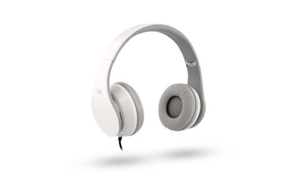 T'nB Stream, On-Ear Kopfhörer weiss, faltbarer Kopfhörer mit 3.5mm Klinke