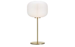 MARKSLOJD Sober 1L Tischleuchte Messing Wei 107819, 1x E27 60W, Ein/Aus-Schalter