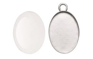 Glorex Anhänger Cabochon 27 x 19 mm, oval