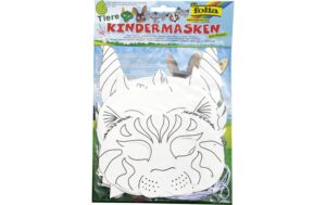 Folia Kindermasken Tiere 6 Stück, aus Pappe, inkl. Gummis