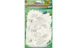 Folia Kindermasken Tiere exotisch 6 Stück, aus Pappe, inkl. Gummis