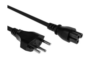 F.power Netzkabel C5-T12 1.0m sw 230V, H05VV-F 3G0.75, schwarz (0/80)
