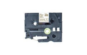 Brother P-touch Schriftband TZE-R254 Stoffband, pink auf gold, 24mm, 4m