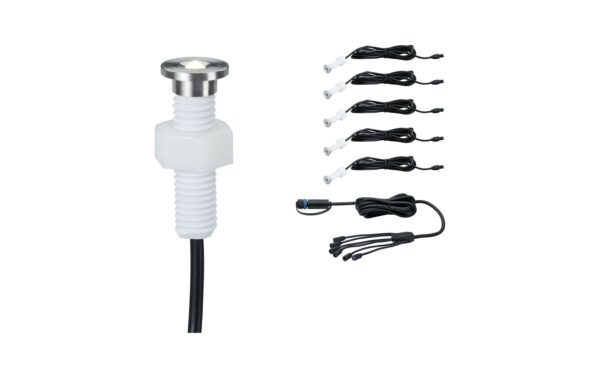 991079 - Mediatech Paulmann Boden-EXT-Set 5x0.22W 3lm 3000K IP65, 22°, 24V, Silber kaufen Schweiz | Mediatech.ch
