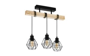 EGLO TOWNSHEND 5 3 Deckenleuchte schwarz Trend & Vintage / exkl. 3x E27 60W