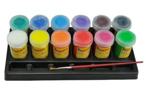 Malinos Plakatfarben Farbenbus 12 Farben à 25 ml, inkl. Pinsel