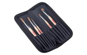 Talens Aquarell-Pinsel 5er Organizer Grössen: 6-8-10-14, Ponyhaar, Polyester