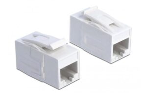 Delock Keystone Modul Cat.6A, UTP, weiss extern: RJ45 Buchse, Intern RJ45 Buchse
