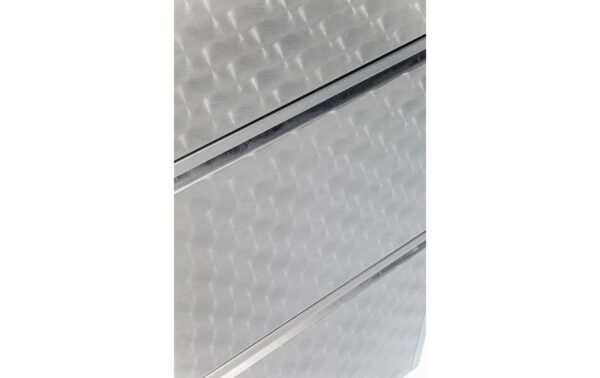 1016473_2 - Mediatech Kare Schuhschrank Caruso 3er, Silber geflex 103 x 50 x 14 cm, Stahlblech, 6 Paar Schuhe