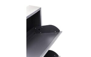 Kare Schuhschrank Caruso 3er, Anthrazit 103 x 50 x 14 cm, Stahlblech, 6 Paar Schuhe