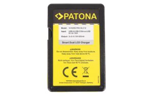 PATONA Smart Dual LCD USB Ladegerät Für Panasonic DMW-BLC12PP