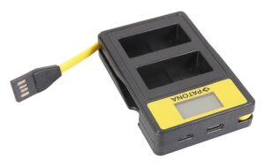 PATONA Smart Dual LCD USB Ladegerät Für Panasonic DMW-BLC12PP