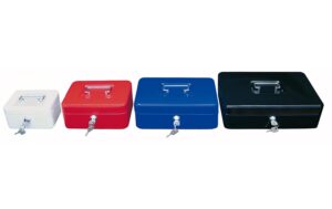 1022719_2 - Mediatech Wedo Geldkassette, 15.2x11.5x8.0cm 4 Fächer, rot