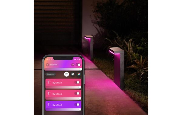 1025215_4 - Mediatech Philips Hue Sockelleuchte Nyro bk 13.5W, 1000lm, 2200-6500K, schwarz