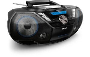 Philips AZB798T/12, Mobiler CD-Player Bluetooth, CD, DAB+ und UKW, Kassette