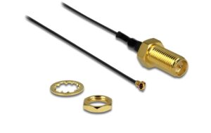 1032671 - Mediatech Delock RP-SMA-Bu - MHF-4 Kabel zum Einbau, 20cm, Gewindelänge:10cm kaufen Schweiz | Mediatech.ch