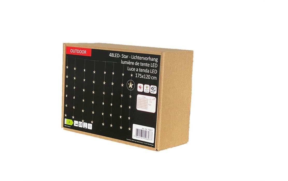 1033382 - Mediatech Dameco LED Lichtervorhang Sterne Outdoor, 48 LED, BxH: 1.75x1.2m, Timer kaufen Schweiz | Mediatech.ch