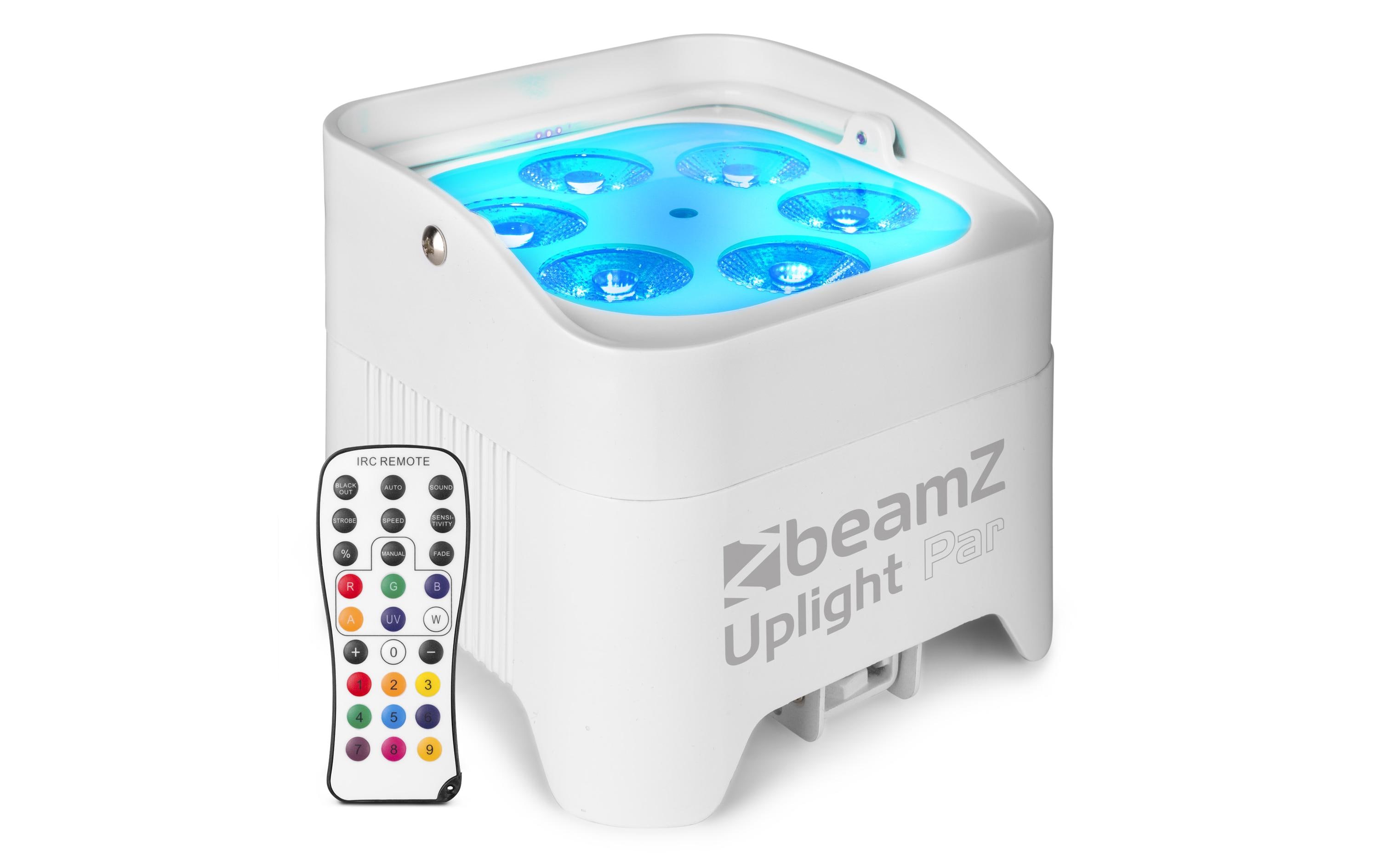 BeamZ BBP96SW Uplight Par 6x 12W, 6in1, Akku-Betrieb, Weiss