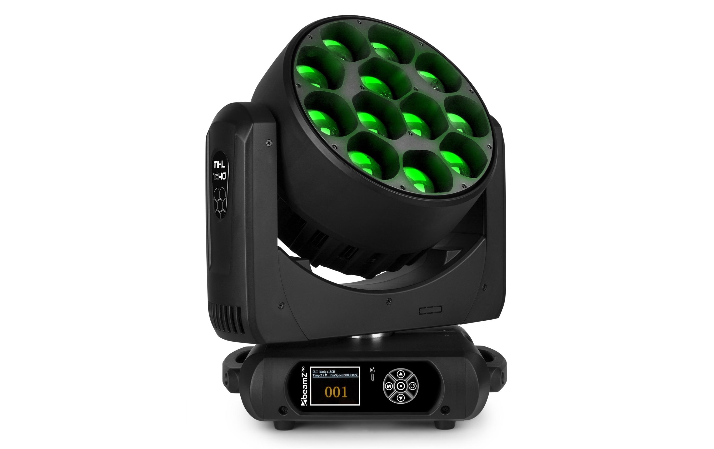 1040843_1 - Mediatech BeamZ Pro MHL1240 Set 2x MHL1240 Moving Head in Case