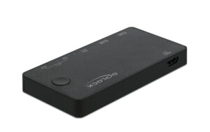 Delock 2in1 KVM HDMI USB-C 60Hz, 4K, mit USB 2.0
