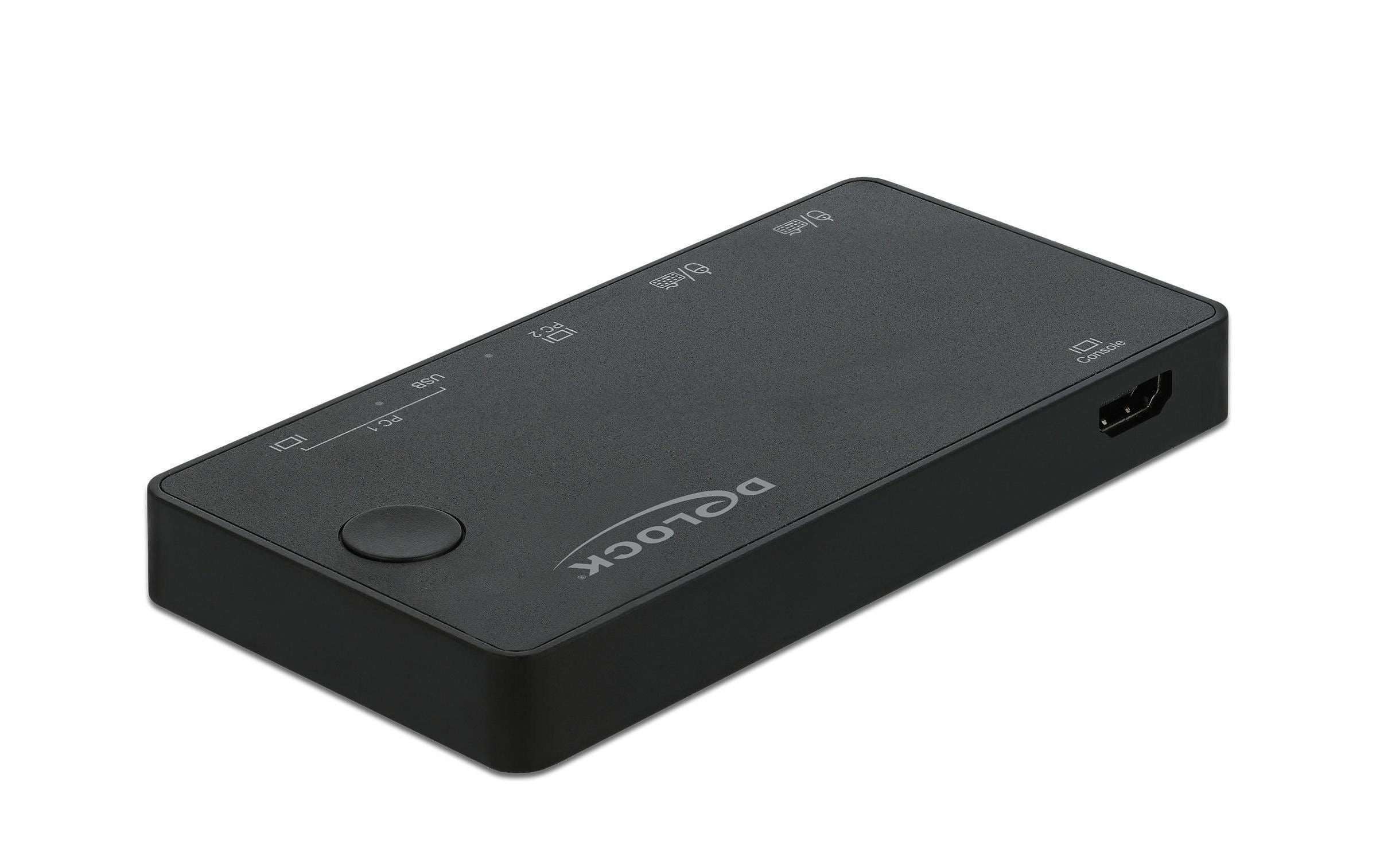1048358 - Mediatech Delock 2in1 KVM HDMI USB-C 60Hz,4K, mit USB 2.0