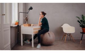 Vluv Veel Kunstleder Sitzball Elephant, Ø 60-65cm