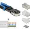 1050924 - Mediatech Delock Crimp&Cut Zangen Set Für Kabeltyp RJ45, blau