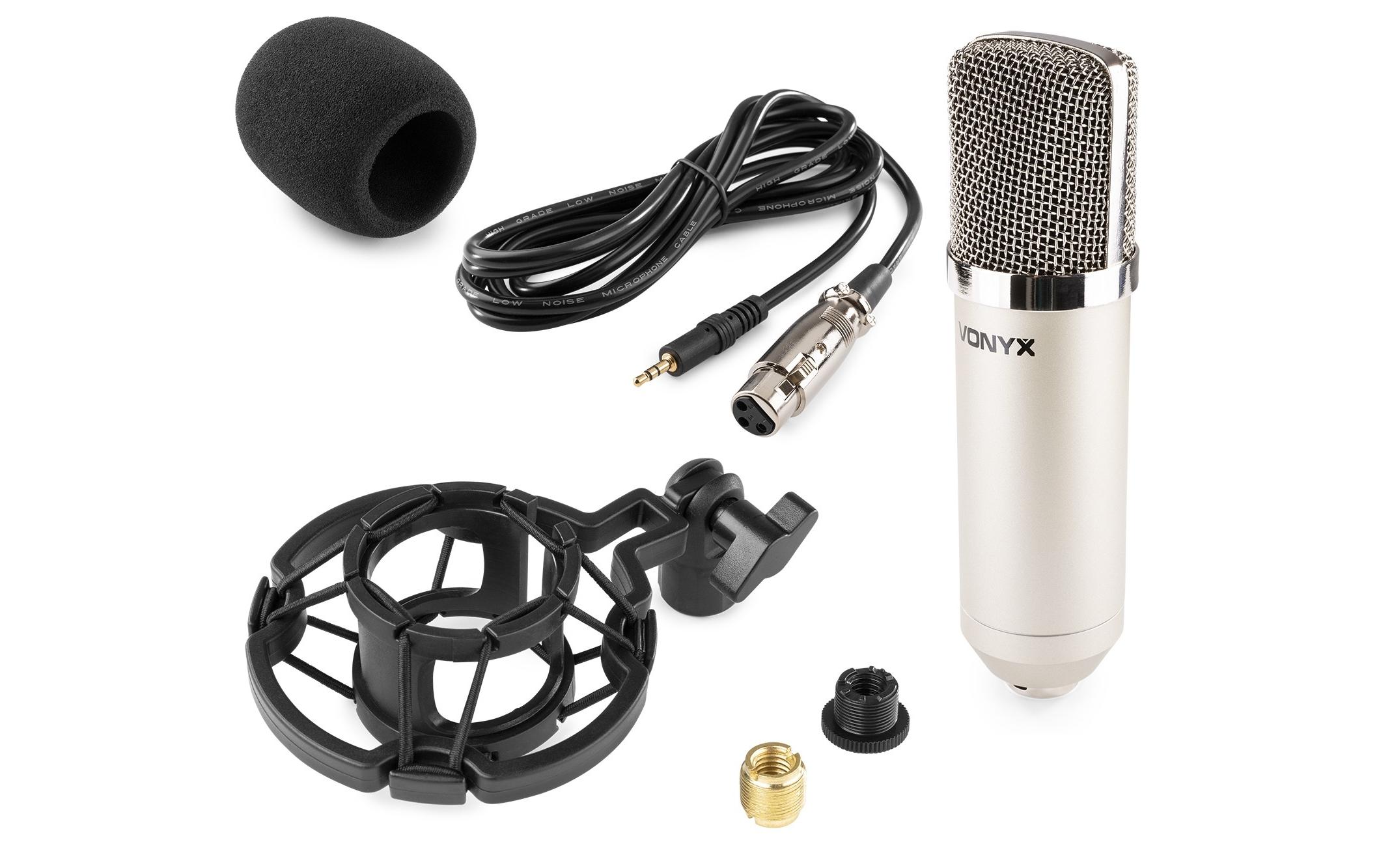 1053455_1 - Mediatech Vonyx CM400 Kondensator Studiomikrofon Grossmembran, inkl. Shockmount und Kabel
