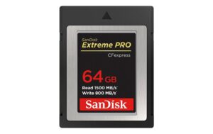 SANDISK CFexpress Extreme Pro 64GB Typ B Lesen 1500MB/s, Schreiben 800MB/s