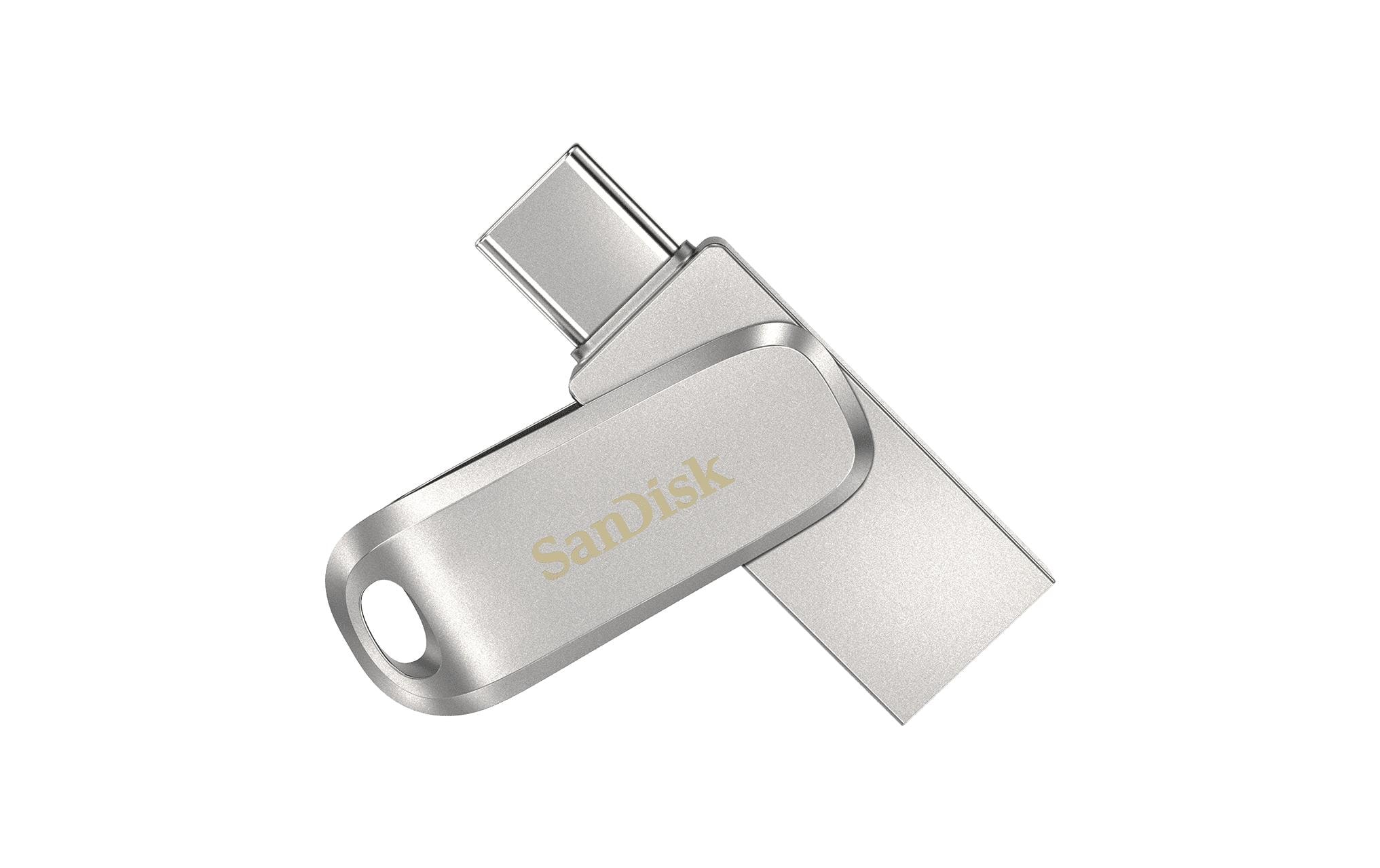 SanDisk Ul. Dual Drive Luxe Type-C/-A 512GB Lesegeschw. 400MB/s, Metall Gehäuse