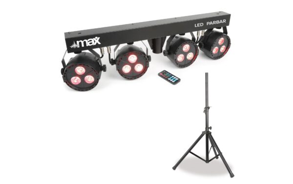 Max PartyBar 4 LED-Bar Kit, 3x 3W 4-in-1, Ständer