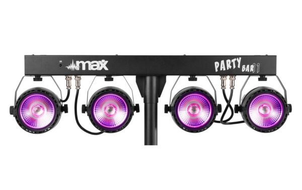 Max PartyBar 11 4 x COB PAR, 20W RGB, Stand