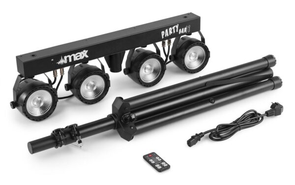 Max PartyBar 11 4 x COB PAR, 20W RGB, Stand