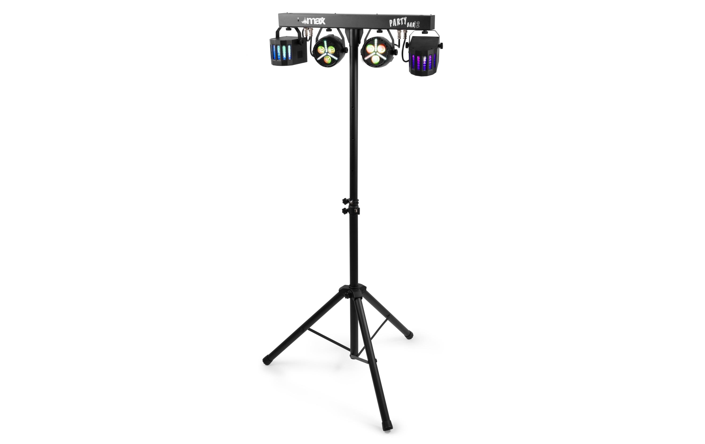 1058525_1 - Mediatech Max PartyBar 12 2x PAR-Strobe, 2x Derby IRC, Stand