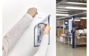 1072900_1 - Mediatech Magnetoplan Sichtfenster A4 grau 5 Stück