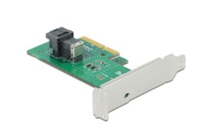 DeLock PCIe-x4 Karte für 1x U.2 SSDs 1x SFF-8643, U.2 NVMe, inkl Low Profile